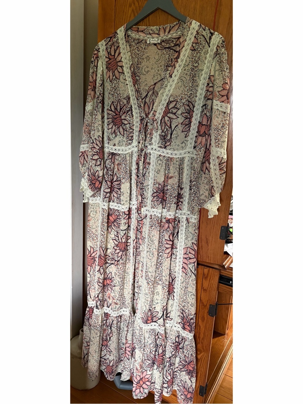 Intimately Free People Grasslands Duster Kimono-NWOT- Size M/L